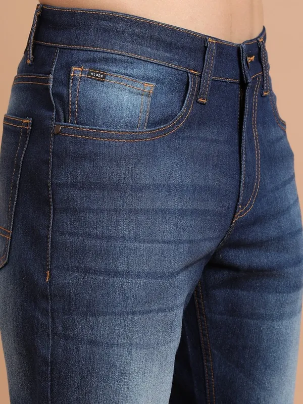  Highlander Men Blue Slim Fit Clean Look Jeans