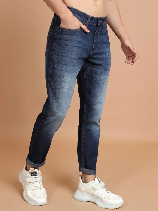  Highlander Men Blue Slim Fit Clean Look Jeans