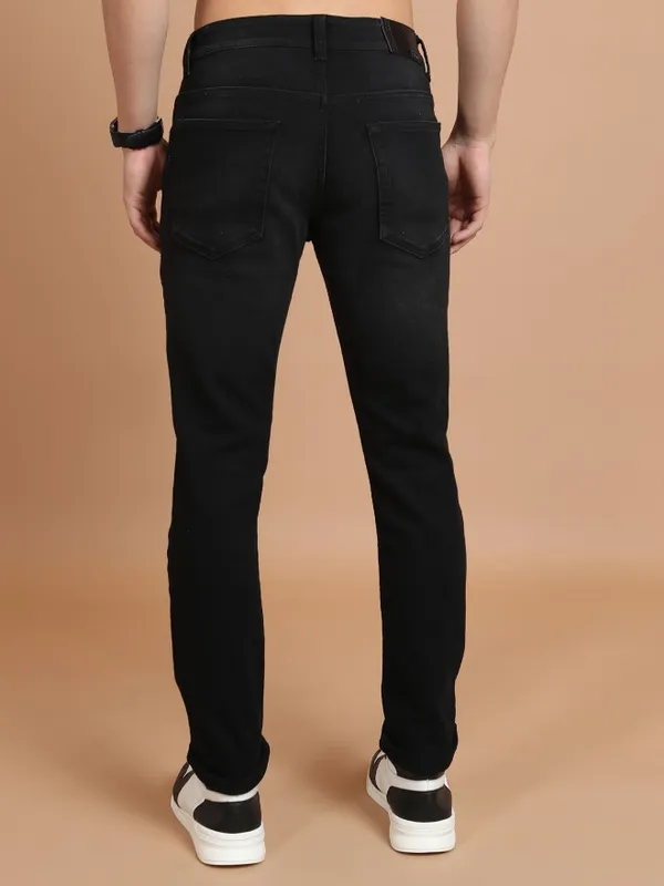  Highlander Men Black Skinny Fit Clean Look Jeans