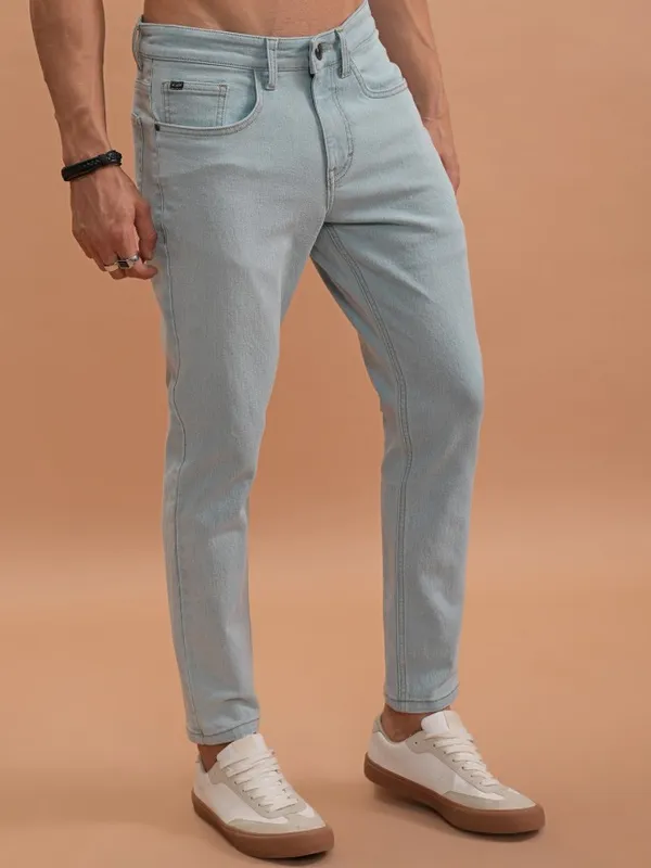  Highlander Men Blue Tapered Fit Clean Look Jeans