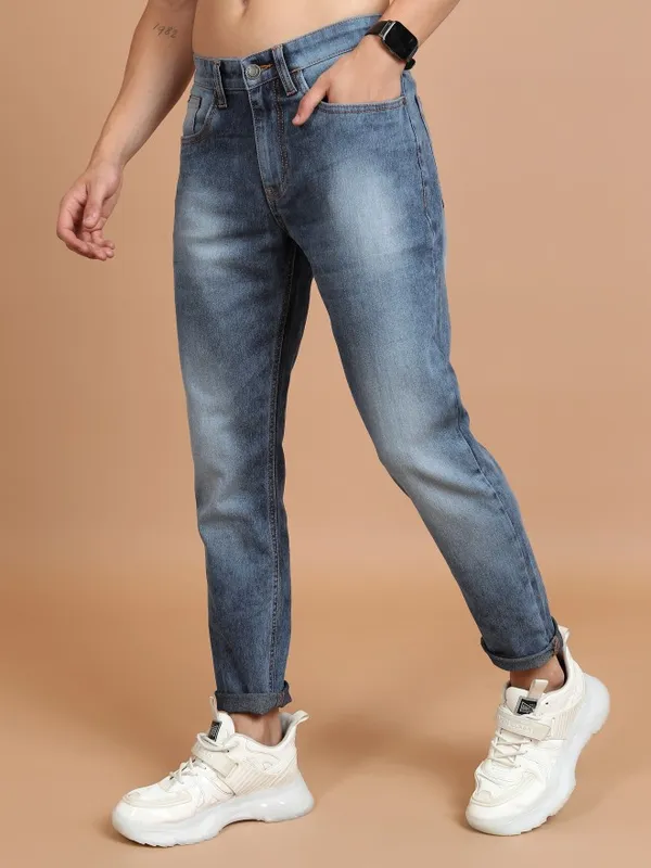  Highlander Men Blue Slim Fit Clean Look Jeans