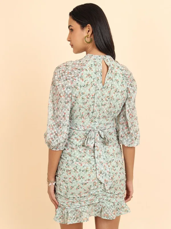 Printed Wrap Dress