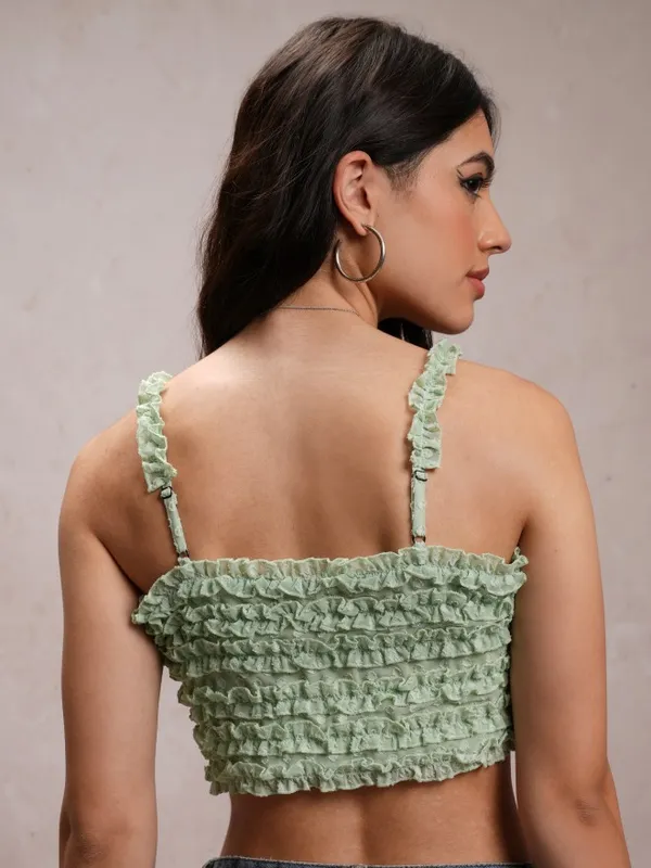  Tokyo Talkies Women Green Printed Tops