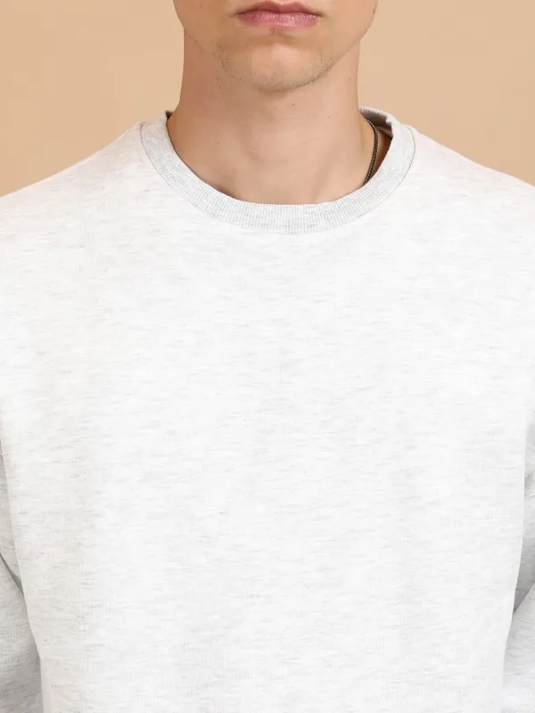 Highlander Men White Round Neck Pullover Sweatshirts