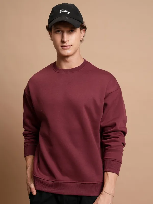 Men Solid Sweatshirt