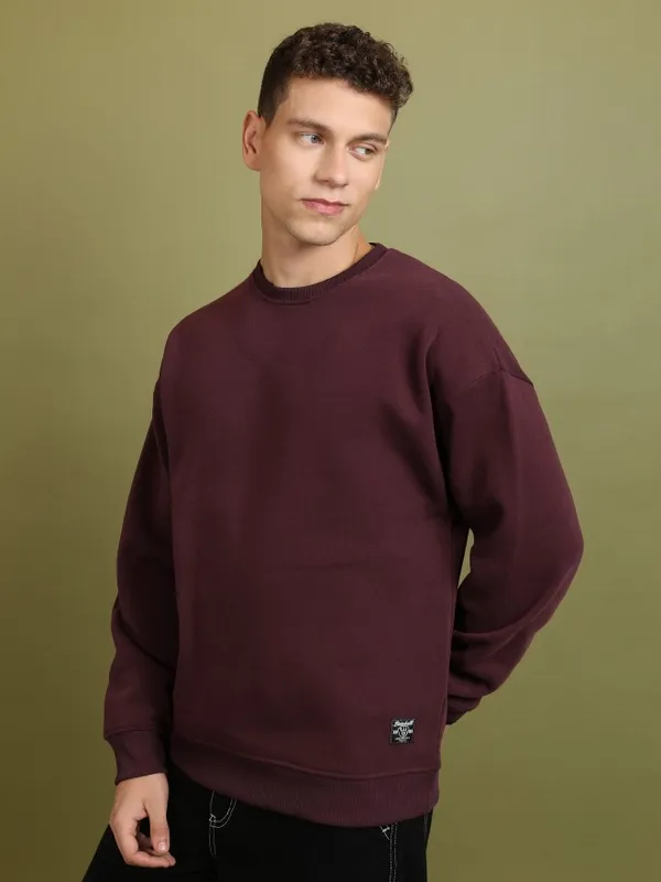Men Solid Sweatshirt