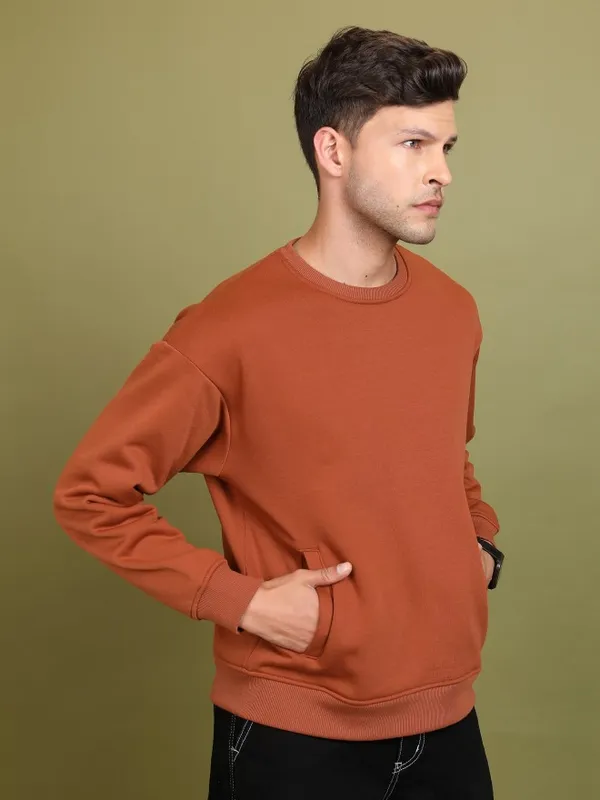 Men Solid Sweatshirt