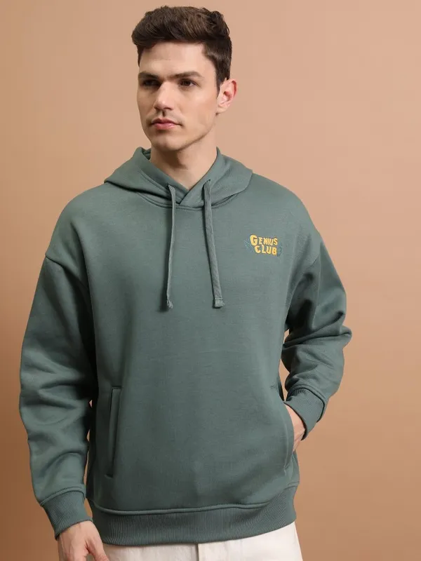 Men Self Design Sweatshirt