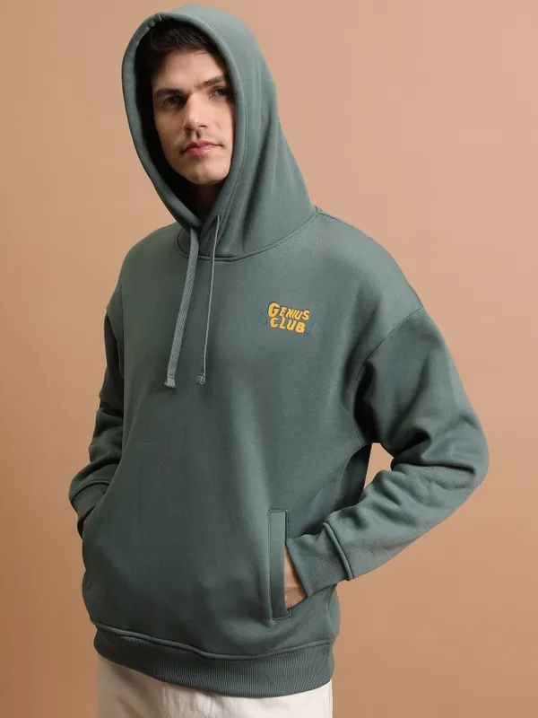 Men Self Design Sweatshirt