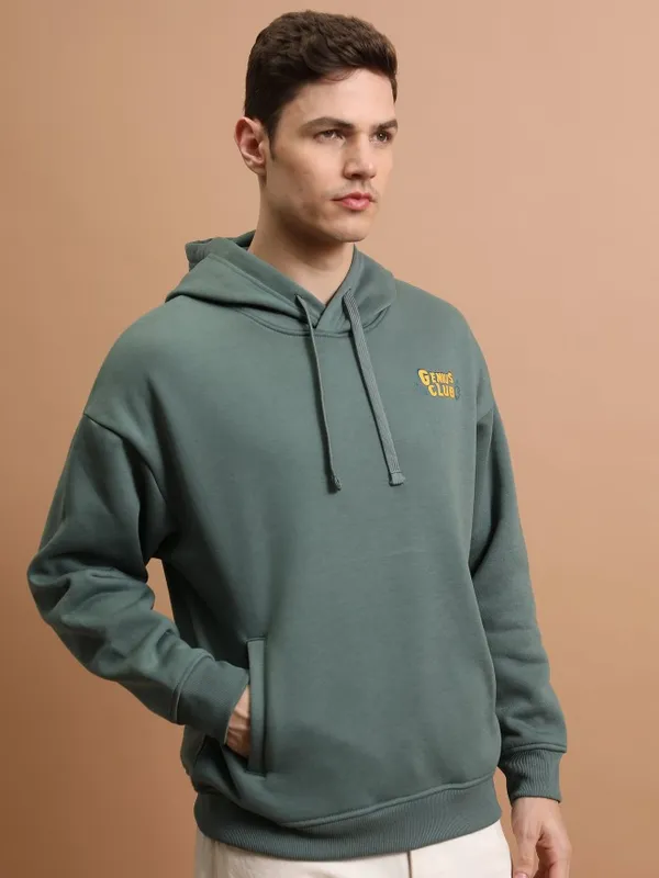 Men Self Design Sweatshirt