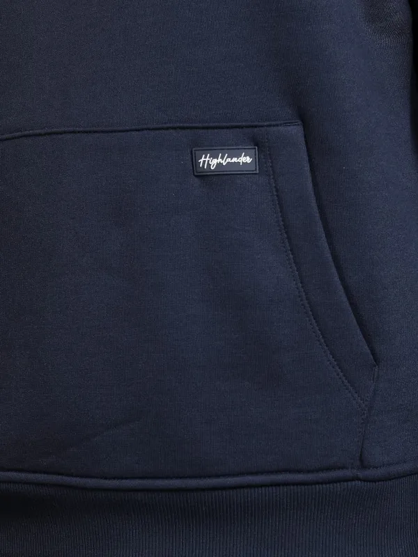  Highlander Men Navy Blue Hood Pullover Sweatshirts