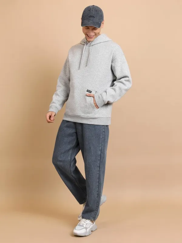  Highlander Men Grey Hood Pullover Sweatshirts