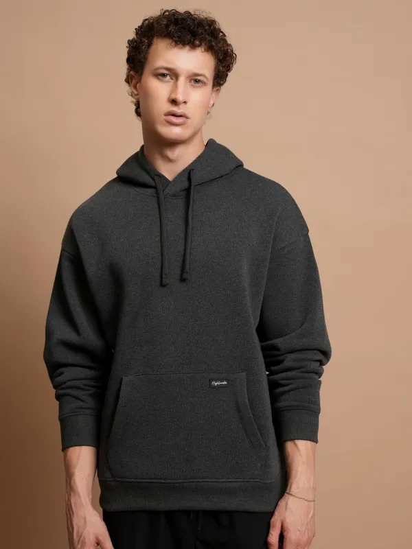  Highlander Men Grey Hood Pullover Sweatshirts