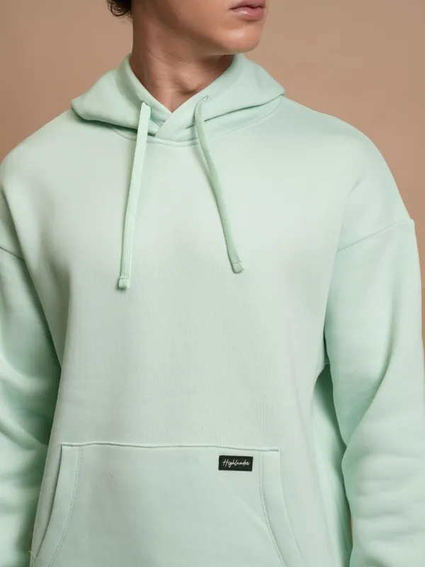  Highlander Men Green Hood Pullover Sweatshirts