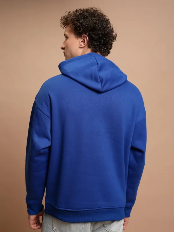 Men Solid Oversized Fit Sweatshirt