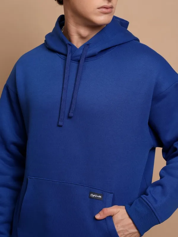 Men Solid Oversized Fit Sweatshirt
