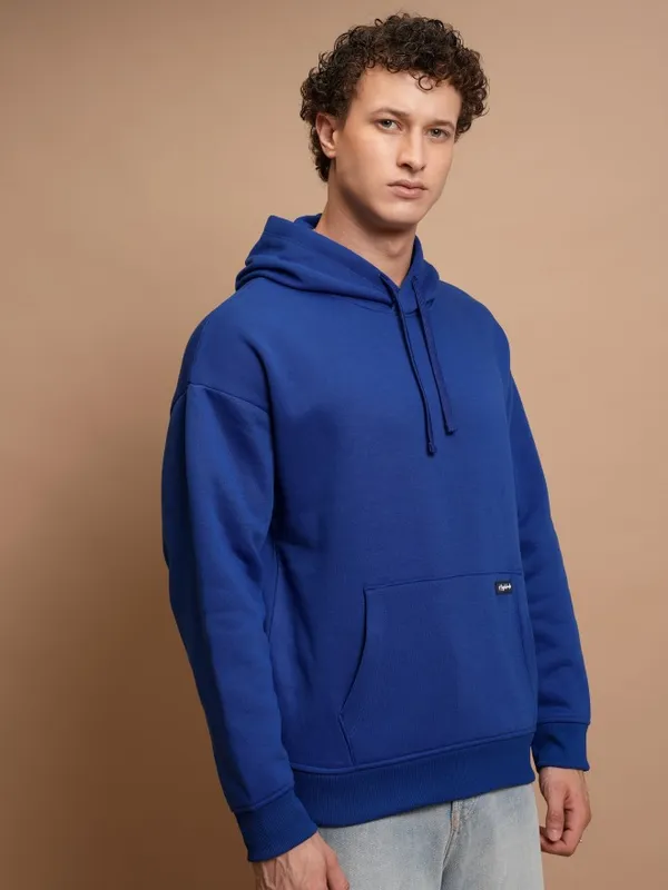 Men Solid Oversized Fit Sweatshirt