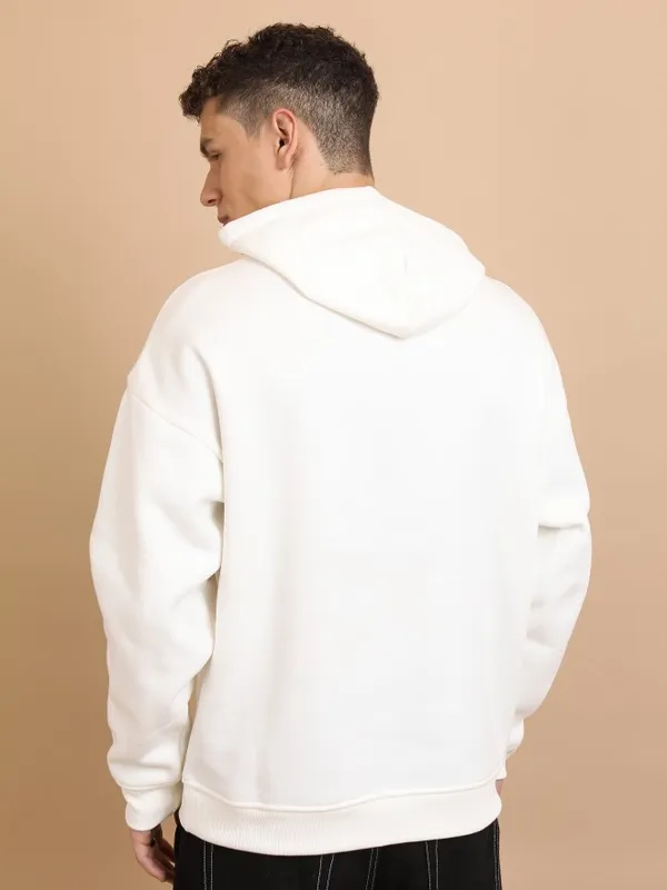 Men Solid Oversized Fit Sweatshirt