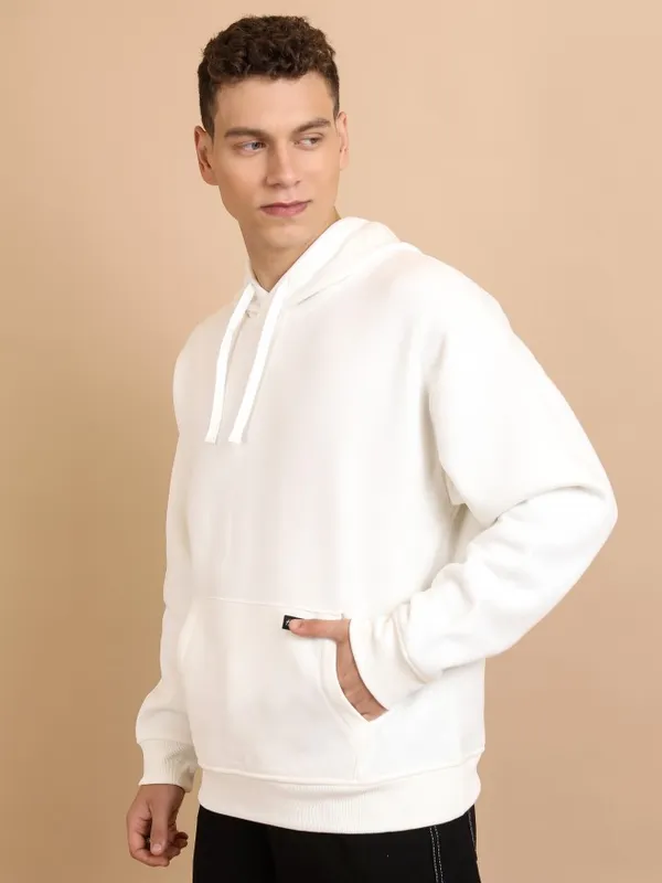 Men Solid Oversized Fit Sweatshirt
