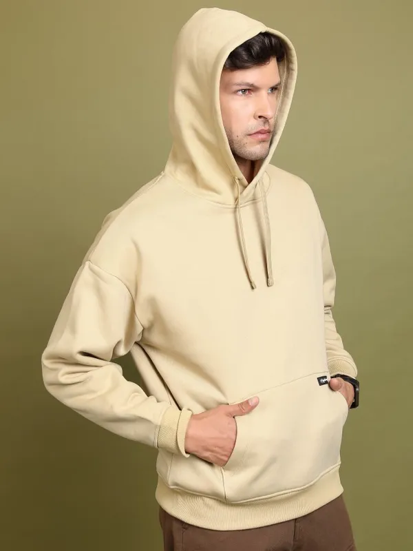  Highlander Men Beige Hood Pullover Sweatshirts