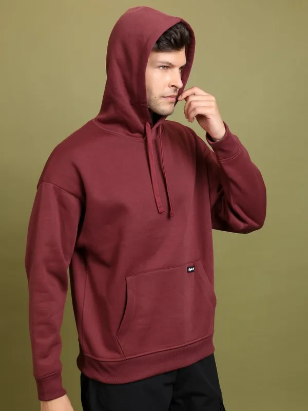  Highlander Men Red Hood Pullover Sweatshirts