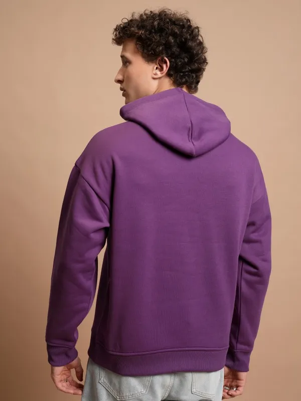  Highlander Men Purple Hood Pullover Sweatshirts