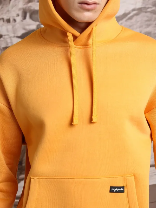  Highlander Men Mustard Hood Pullover Sweatshirts