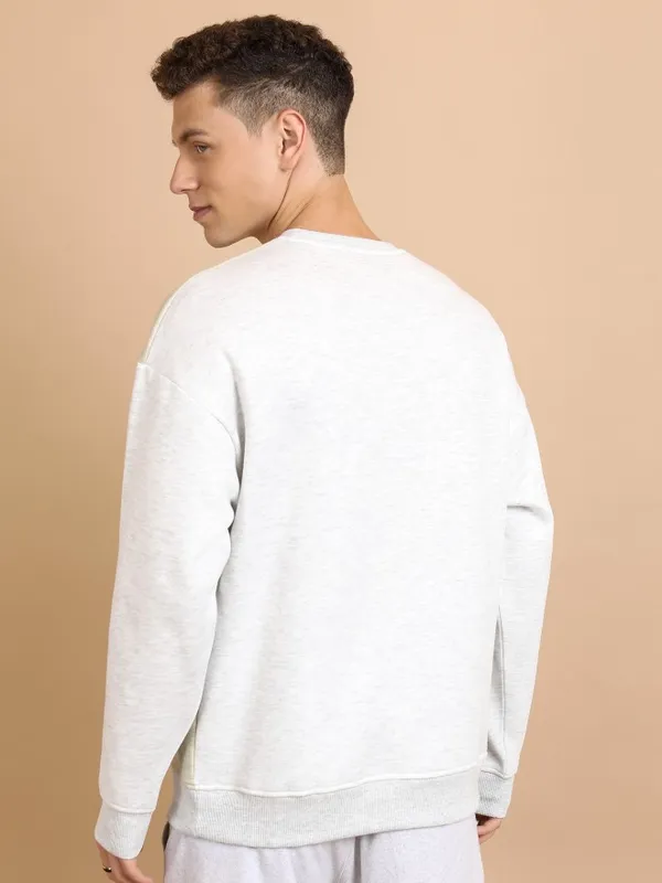 Men Printed Oversized Fit Sweatshirt