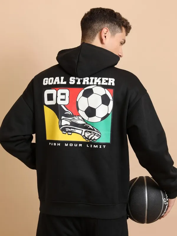  Highlander Men Black Hood Pullover Sweatshirts