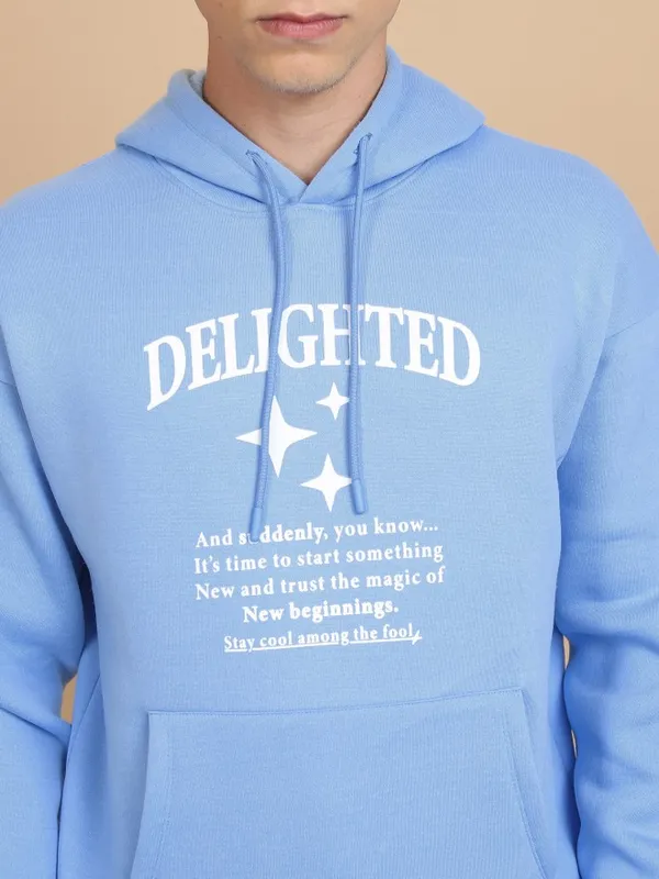  Highlander Men Blue Hood Pullover Sweatshirts