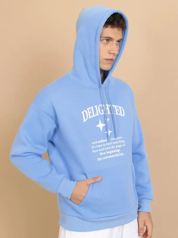  Highlander Men Blue Hood Pullover Sweatshirts
