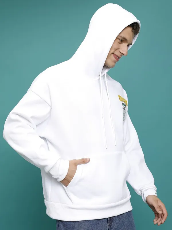  Highlander Men White Hood Pullover Sweatshirts