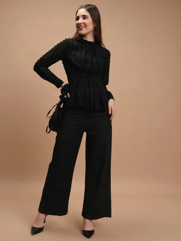 Self Design Peplum Top