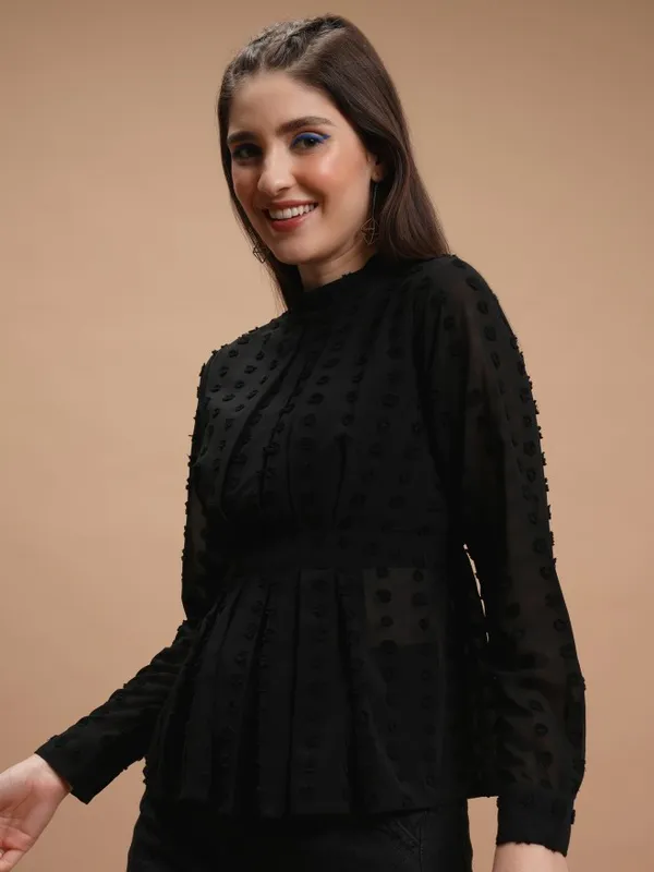 Self Design Peplum Top