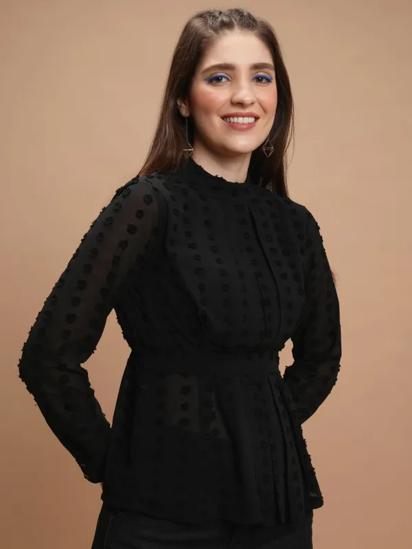 Self Design Peplum Top