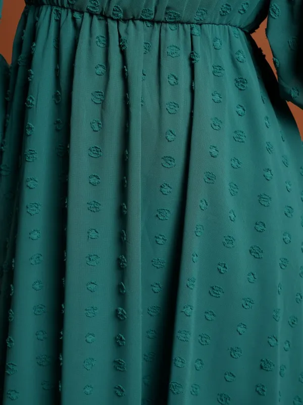 Self Design A-Line Dress