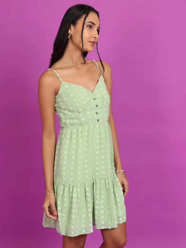 Self Design A-Line Dress