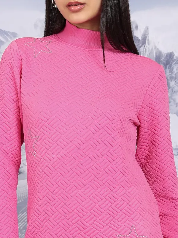  Tokyo Talkies Women Pink Self Design Dresses