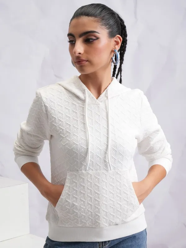 Women Self Design Sweater