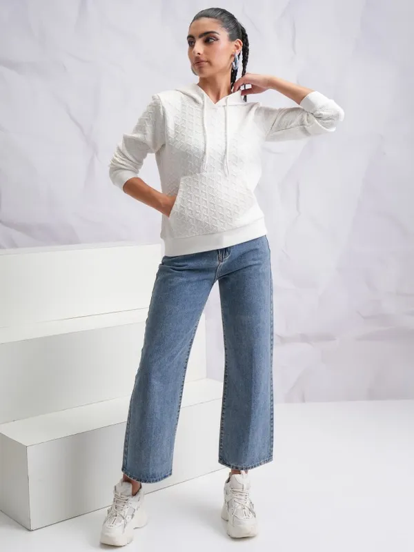 Women Self Design Sweater