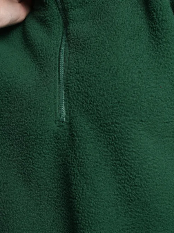  Tokyo Talkies Women Green Solid Pullover High Neck Sweatshirts