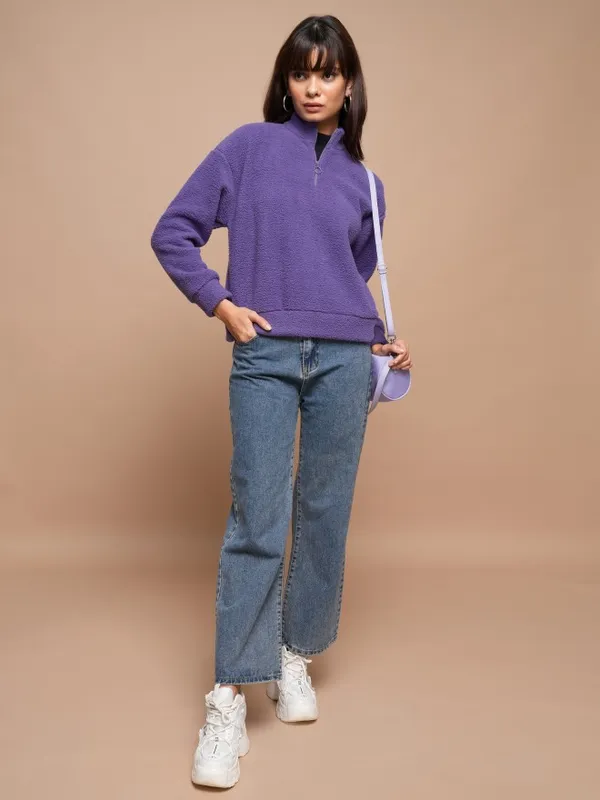 Women Solid Sweatshirt