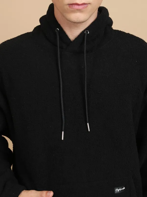  Highlander Men Black Hood Pullover Sweatshirts
