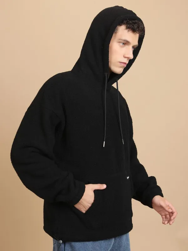  Highlander Men Black Hood Pullover Sweatshirts