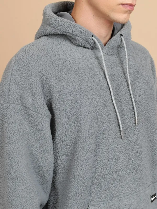  Highlander Men Grey Hood Pullover Sweatshirts