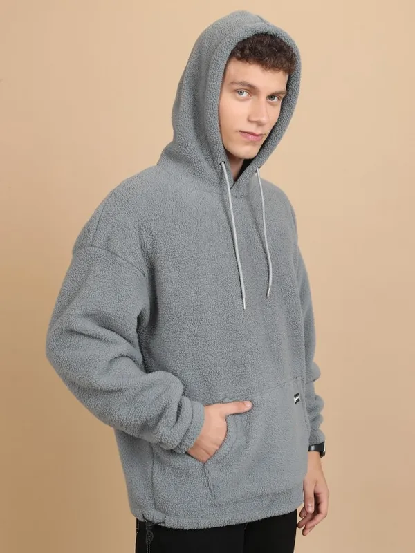  Highlander Men Grey Hood Pullover Sweatshirts