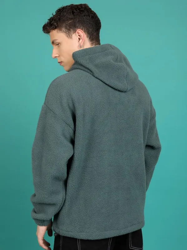  Highlander Men Green Hood Pullover Sweatshirts