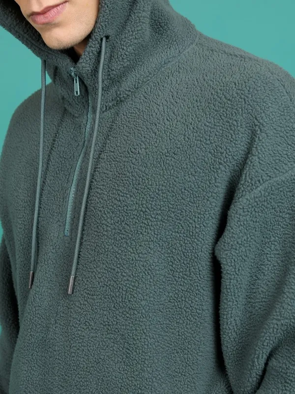  Highlander Men Green Hood Pullover Sweatshirts