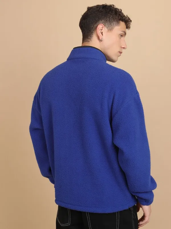  Highlander Men Blue High Neck Pullover Sweatshirts