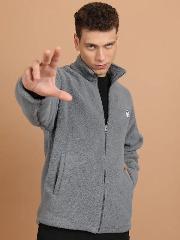Men Solid Oversized Fit Sweatshirt